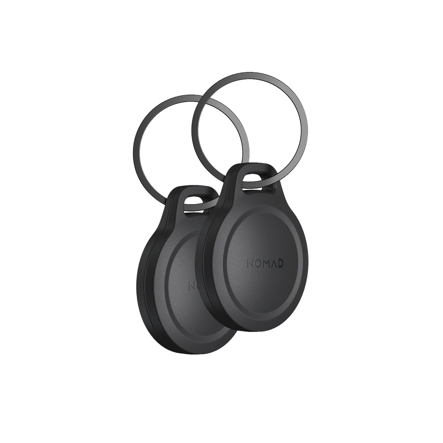 Nomad Rugged AirTag Keychain - Black - Two Pack