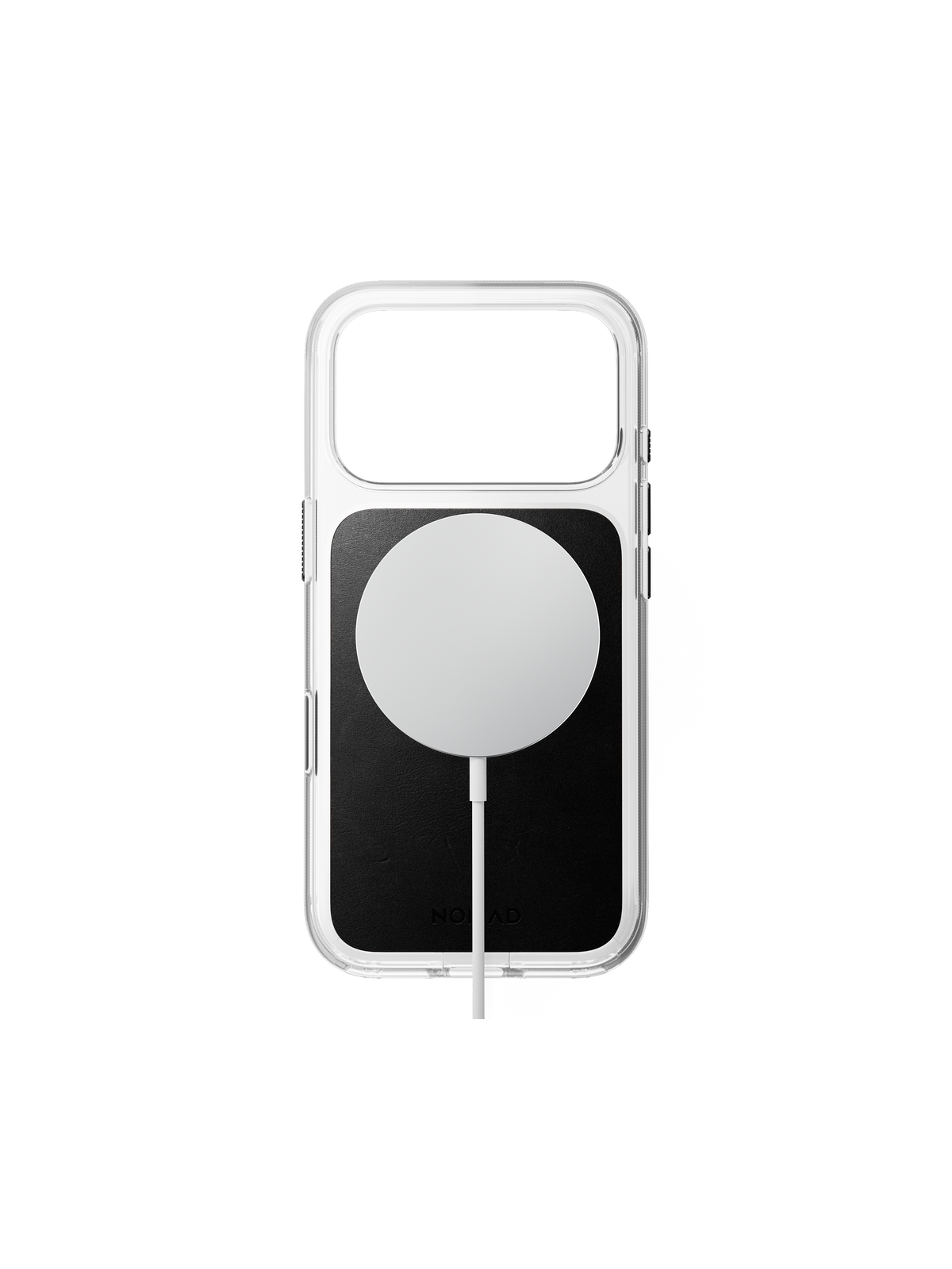 Nomad Clear Case with Horween Leather for iPhone 18 Pro - Black