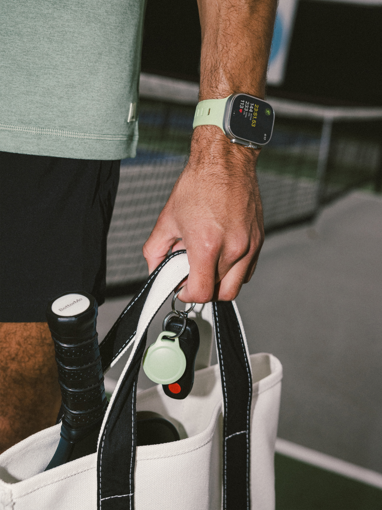 Nomad Rugged AirTag Keychain - Seagrass
