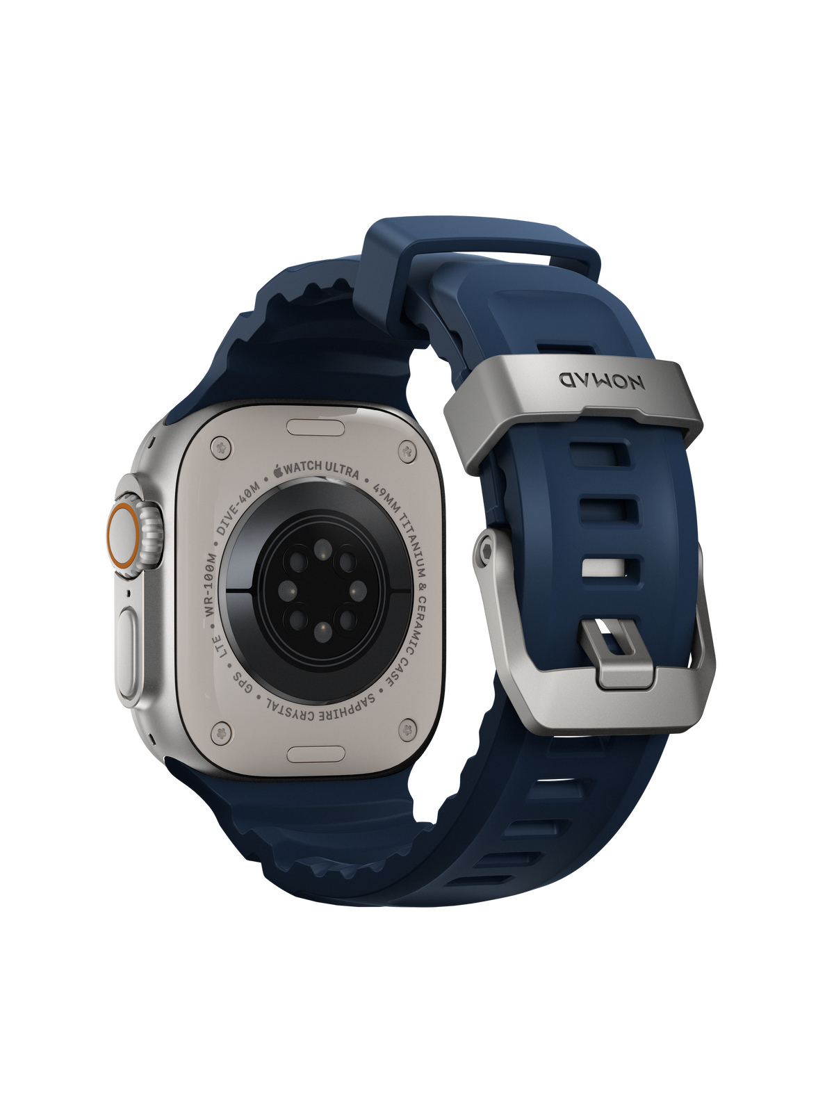 Nomad Rocky Point Band V2 - 46/49mm - Natural Hardware - Atlantic Blue