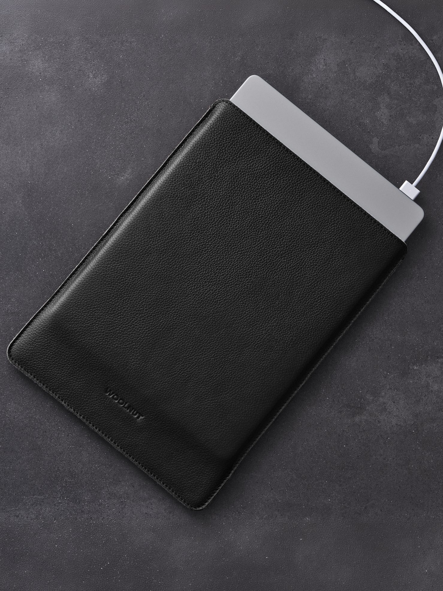 Woolnut Leather Sleeve for 14" MacBook Pro - Black
