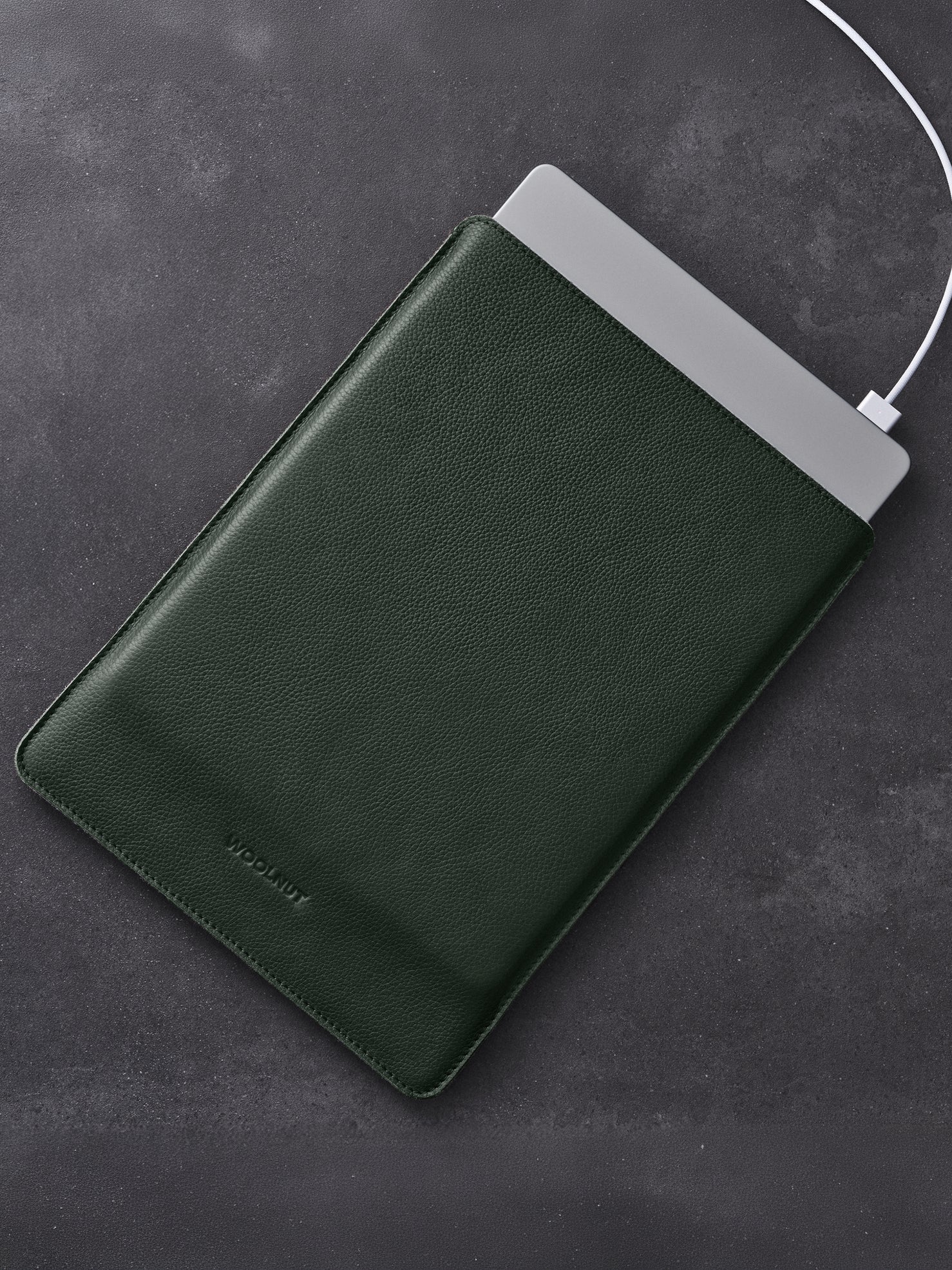 Woolnut Leather Sleeve for 14" MacBook Pro - Green