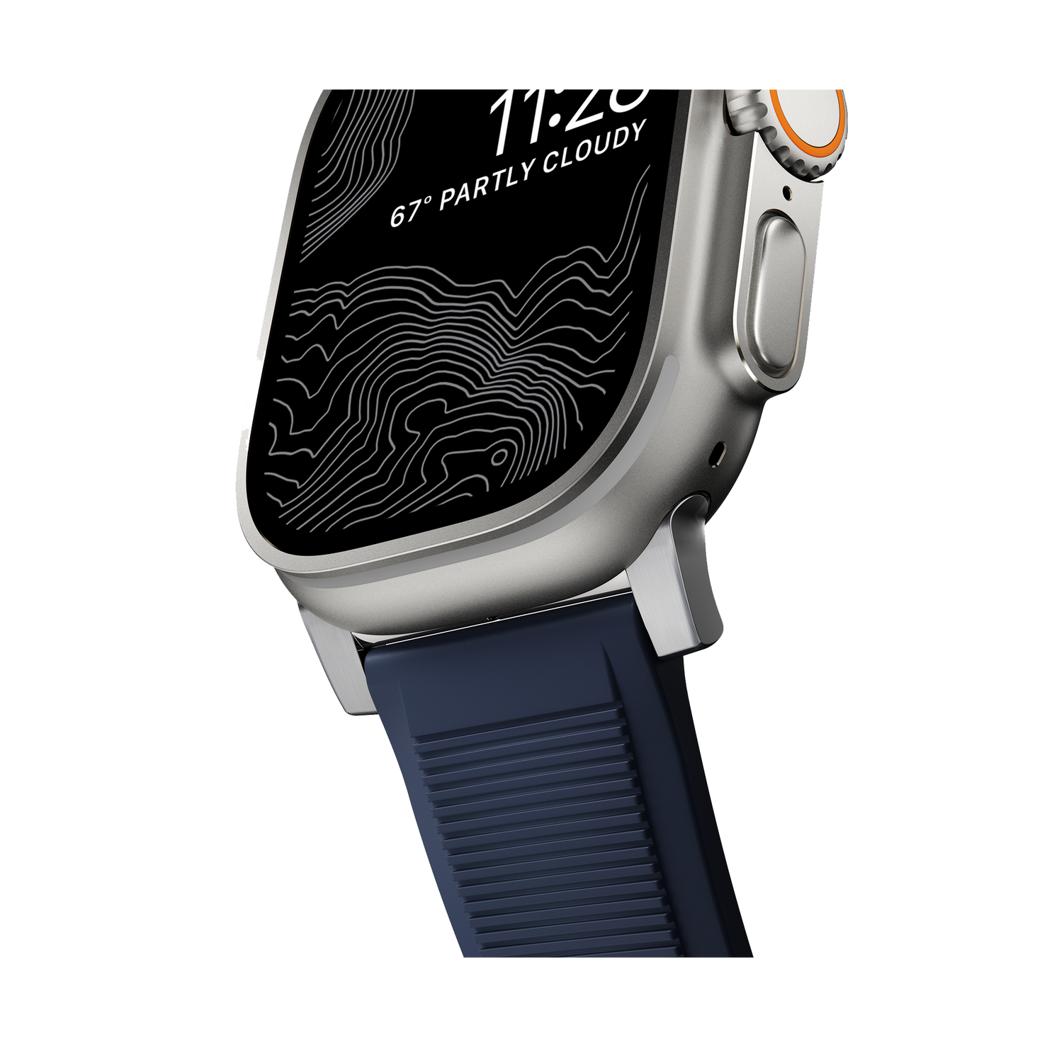 Nomad Rugged Band - 46/49mm - Silver Hardware - Atlantic Blue