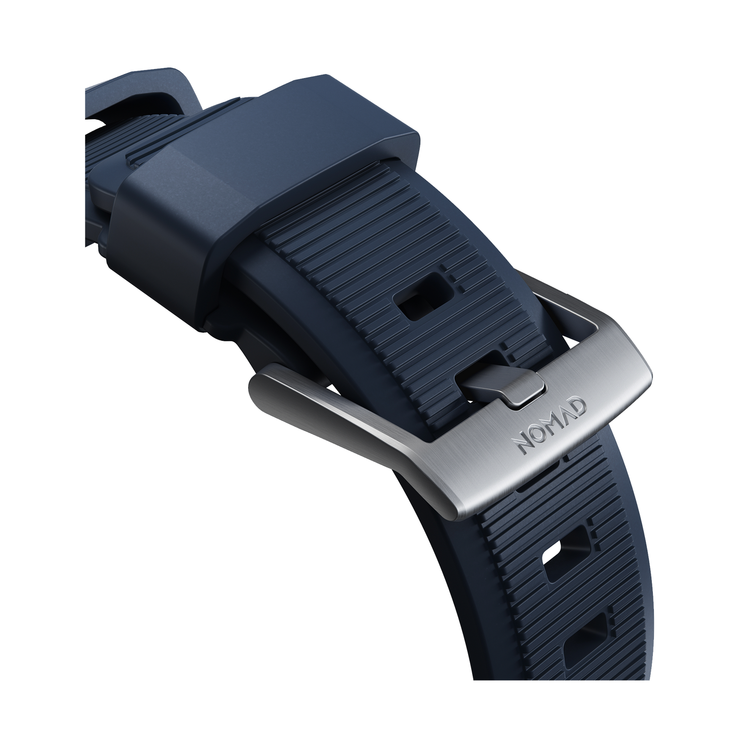 Nomad Rugged Band - 46/49mm - Silver Hardware - Atlantic Blue