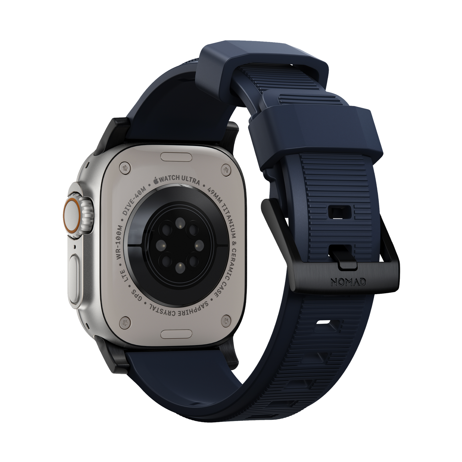 Nomad Rugged Band - 46/49mm - Silver Hardware - Atlantic Blue