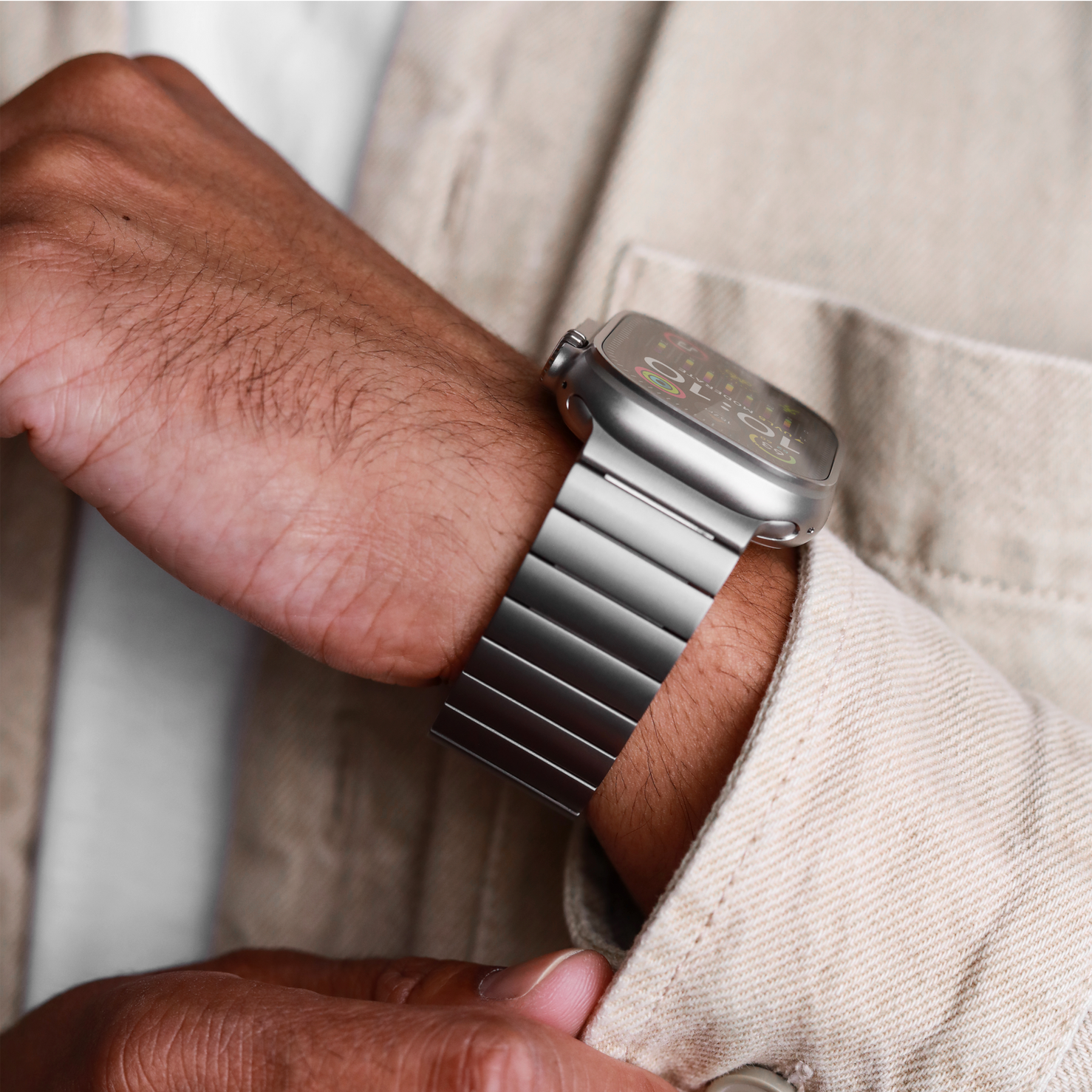 Vonmahlen Titanium Link Bracelet Pro - 46/49mm - Nature
