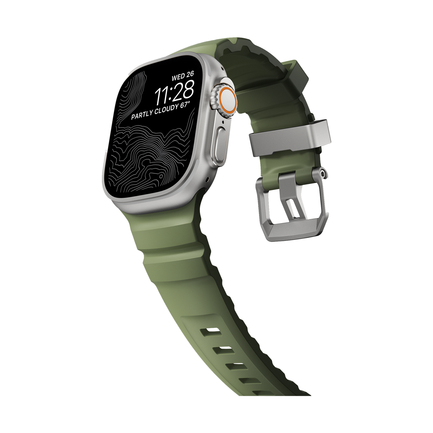 Nomad Rocky Point Band - 46/49mm - Natural Hardware - Forest