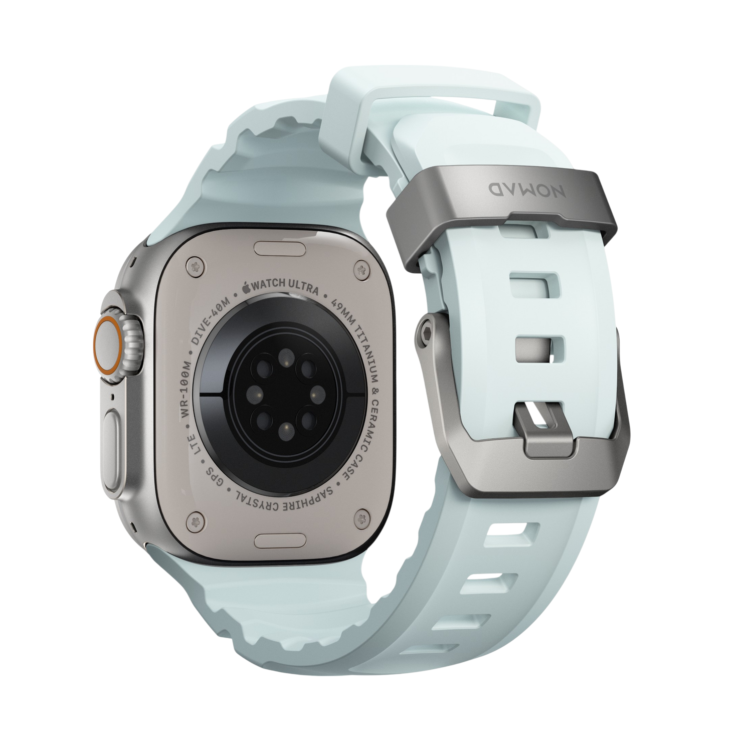 Nomad Rocky Point Band - 46/49mm - Natural Hardware - Icy Blue Glow