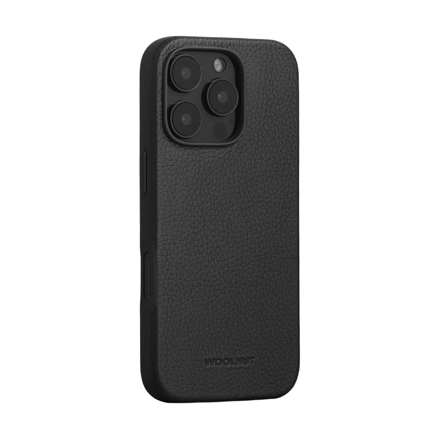 Woolnut Leather Case for iPhone 16 Pro - Black