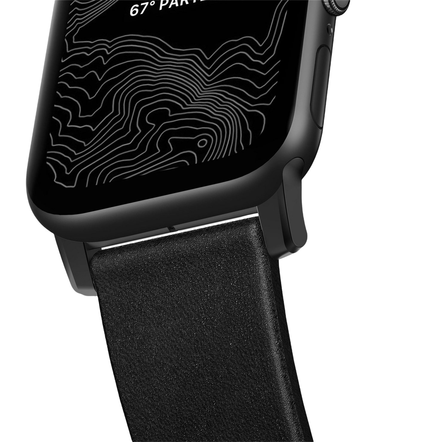 Nomad Modern Band with Horween Leather - 46/49mm - Black Hardware - Black