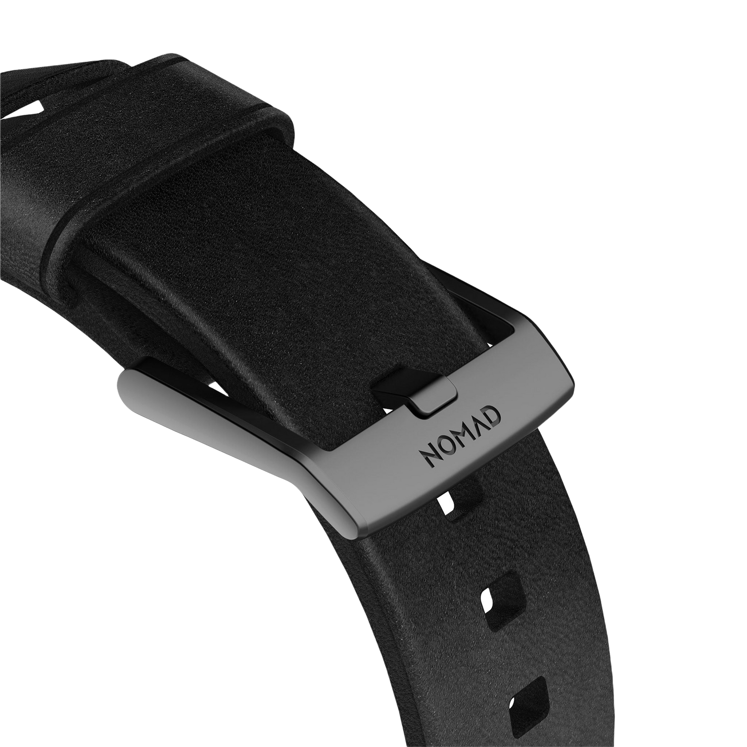 Nomad Modern Band with Horween Leather - 46/49mm - Black Hardware - Black