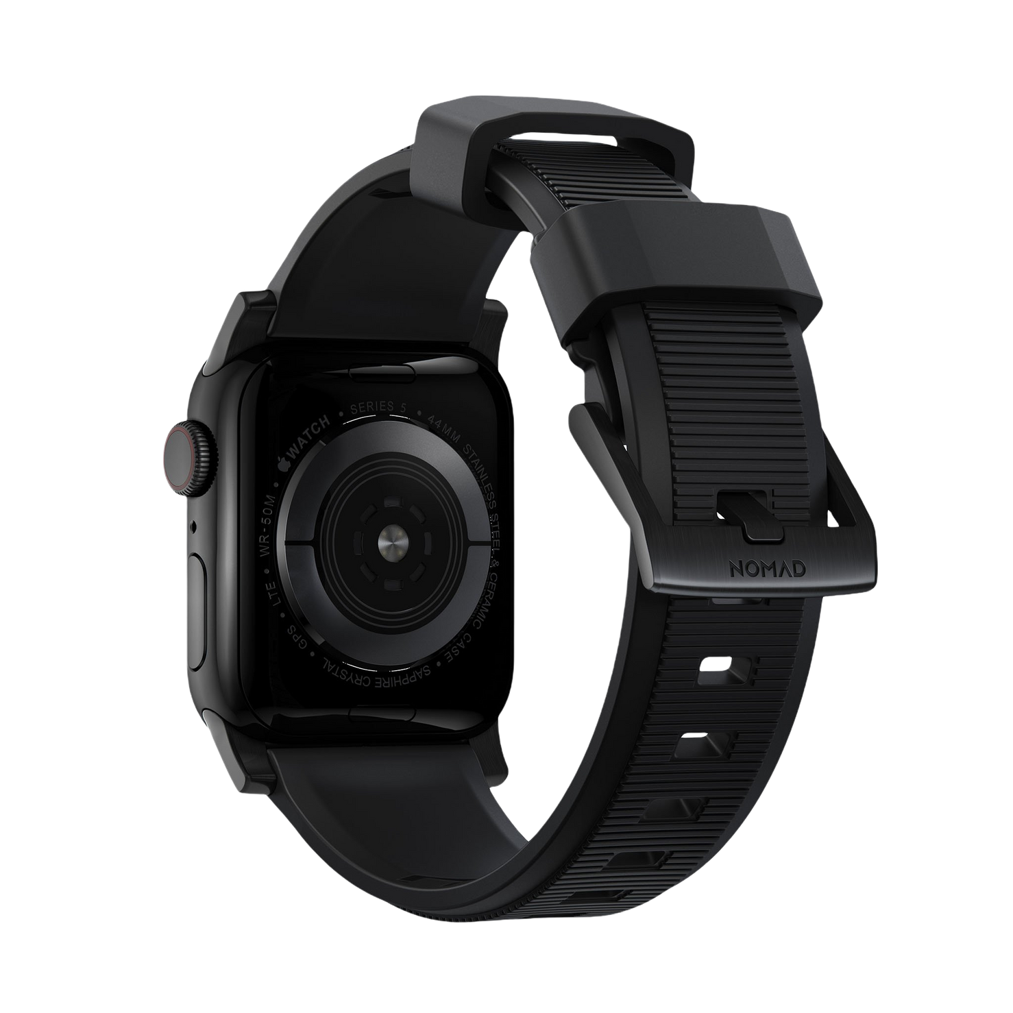 Nomad Rugged Band - 46/49mm - Black Hardware - Black