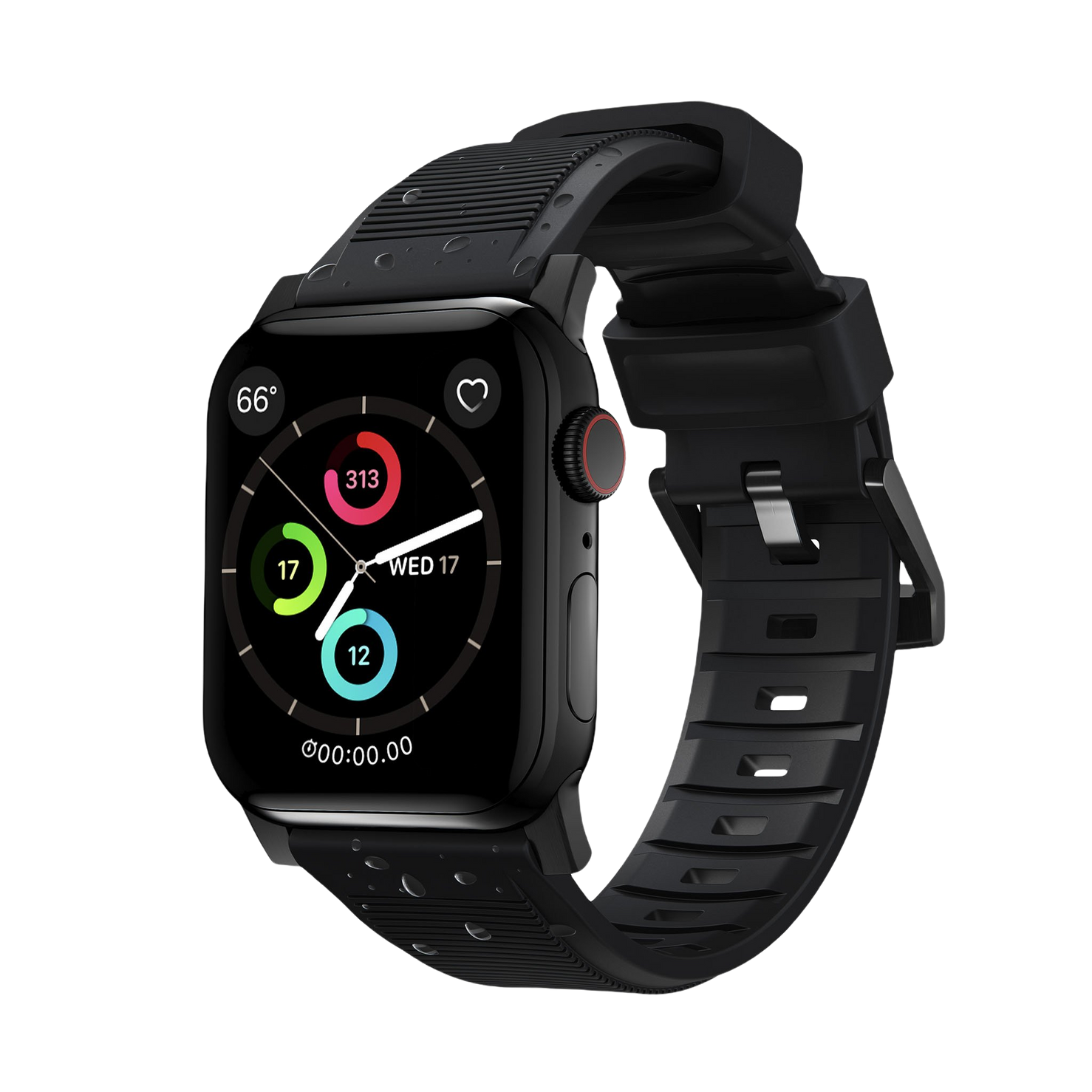 Nomad Rugged Band - 46/49mm - Black Hardware - Black