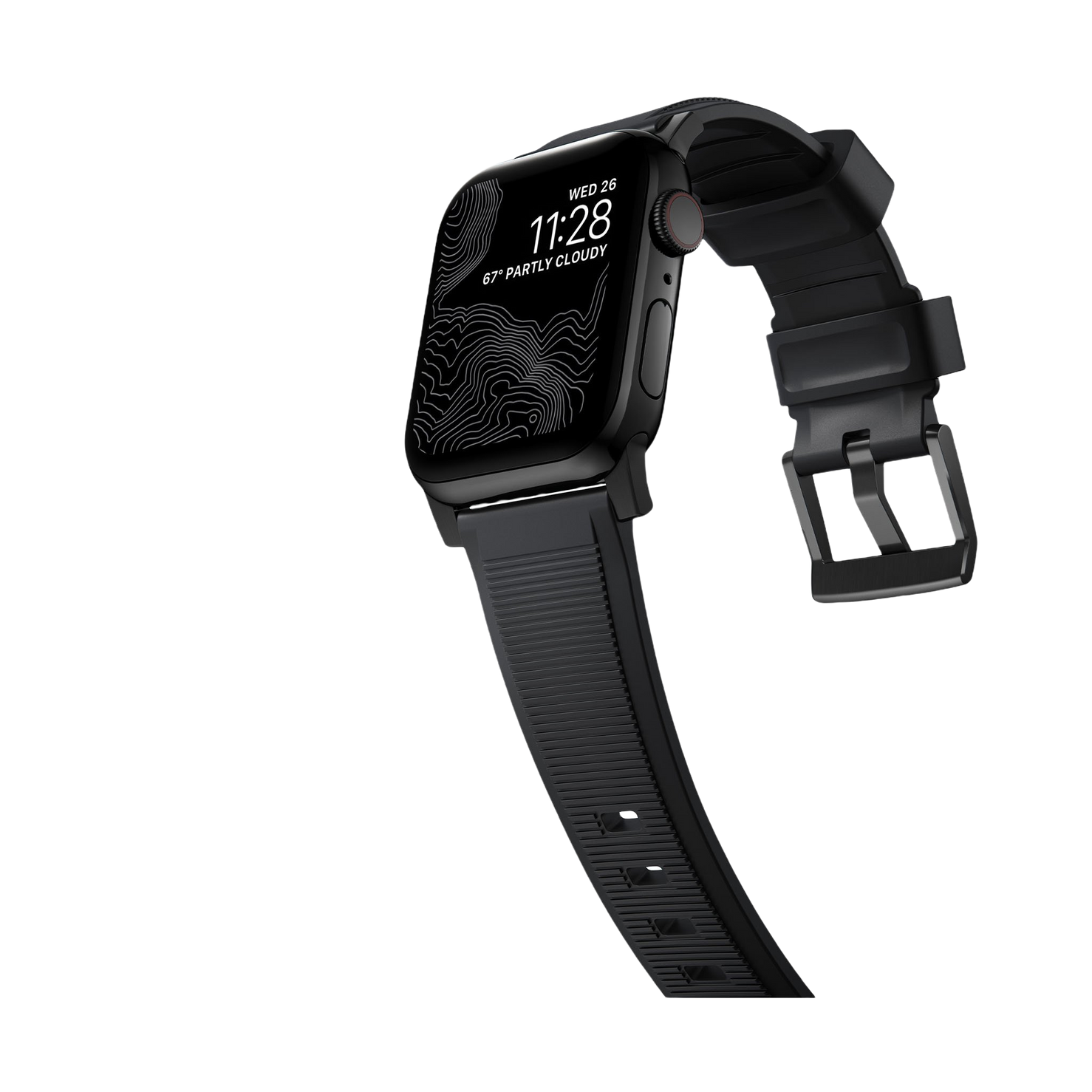 Nomad Rugged Band - 46/49mm - Black Hardware - Black