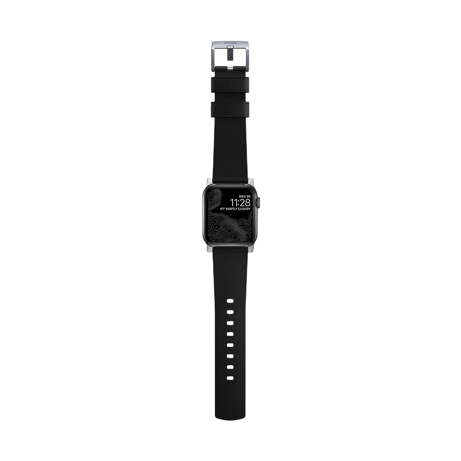 Nomad Active Band Pro - 46/49mm - Silver Hardware - Black