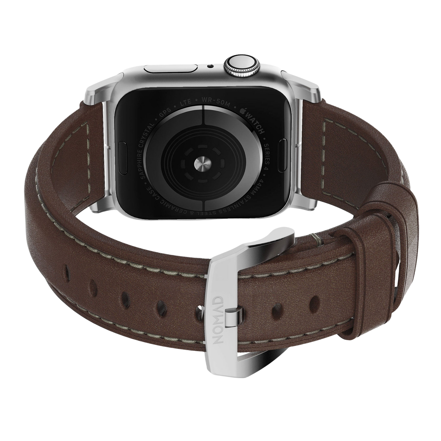 Nomad Traditional Band - 46/49mm - Silver Hardware - Brown