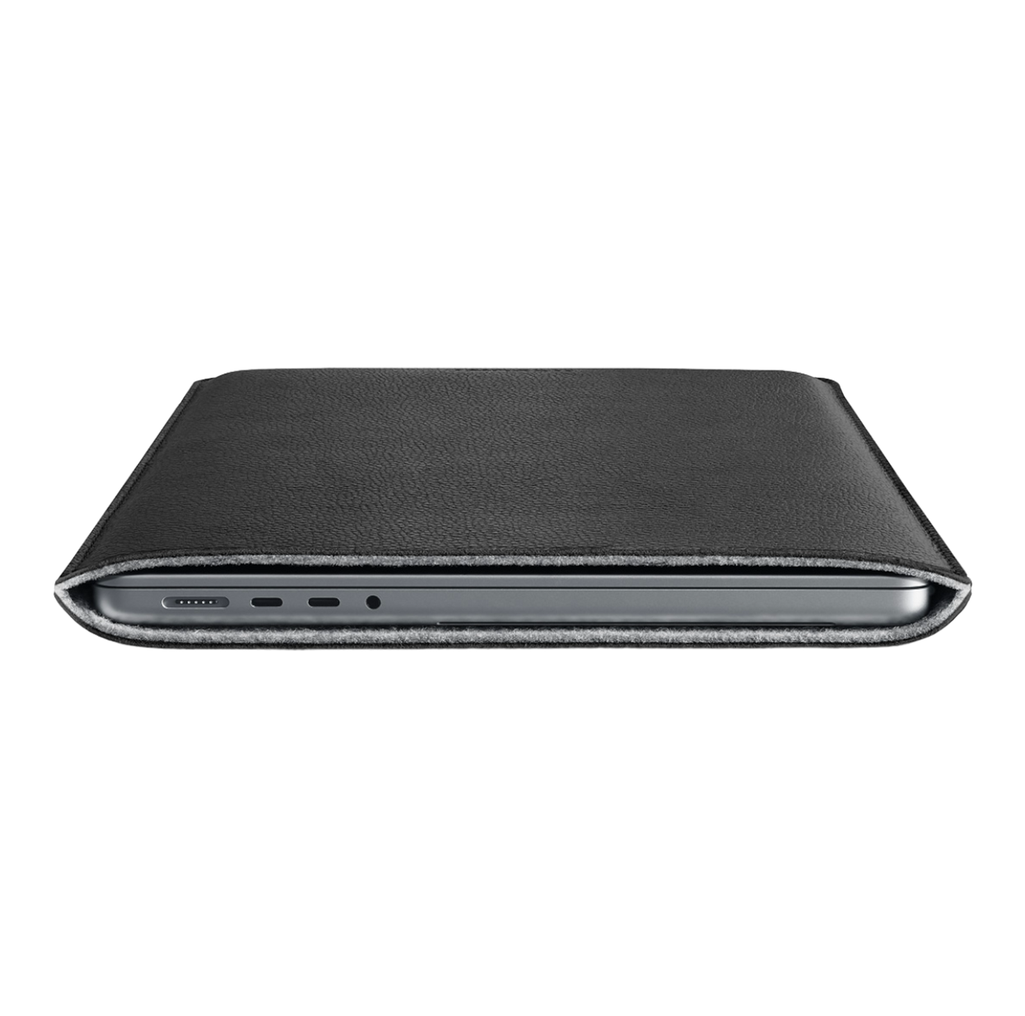 Woolnut Leather Sleeve for 14" MacBook Pro - Black